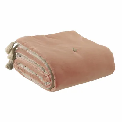 Plaids - Edredon pompons Elise Epice 80 x 180 - MAISON VIVARAISE - SDE VIVARAISE WINKLER