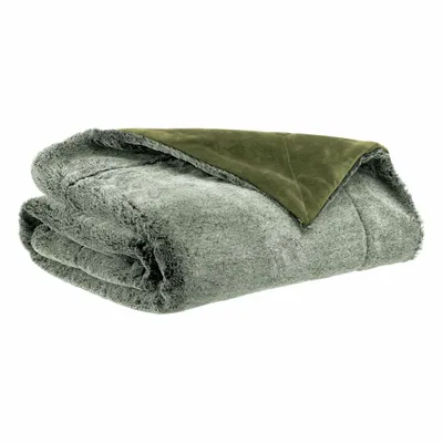 Plaids - Plaid Kinta Olive 130 x 160 - MAISON VIVARAISE - SDE VIVARAISE WINKLER