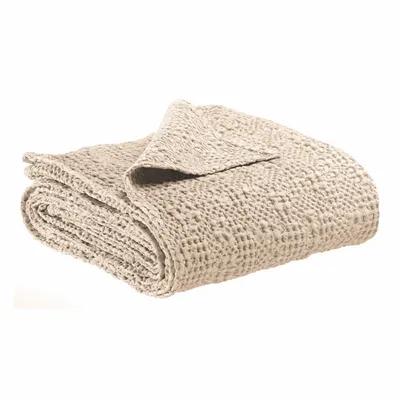 Throw blankets - Tana Throw Blanket Crème 140 X 200 - MAISON VIVARAISE - SDE VIVARAISE WINKLER