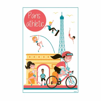 Dish towels - Paris Athletic tea towel Blanc 48 X 72 - MAISON VIVARAISE - SDE VIVARAISE WINKLER