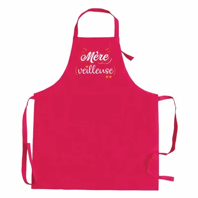 Tabliers de cuisine - Tablier de cuisine Mère-veilleuse recyclé Rose 72 x 90 - MAISON VIVARAISE - SDE VIVARAISE WINKLER