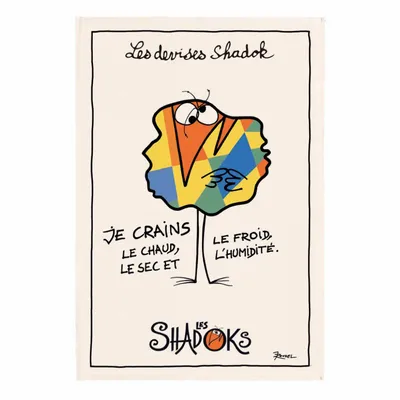 Dish towels - Shadok Craintif tea towel Écru 48 X 72 - MAISON VIVARAISE - SDE VIVARAISE WINKLER