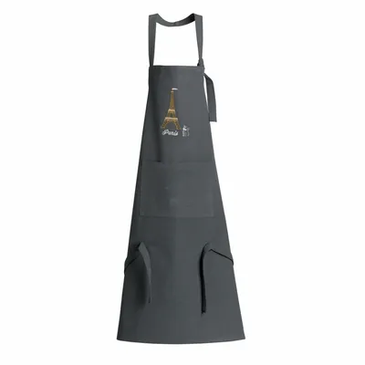 Aprons - Recycled Apron Eiffel Tower Embroidered Ombre 85 X 72 - MAISON VIVARAISE - SDE VIVARAISE WINKLER