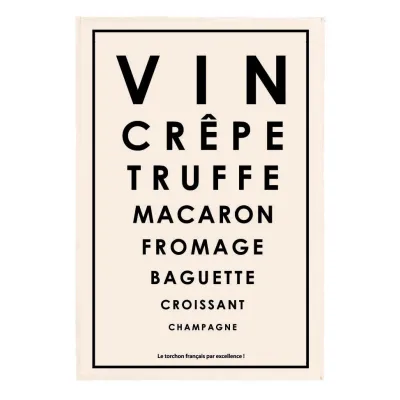 Dish towels - Test tea towel French specialties Écru 48 X 72 - MAISON VIVARAISE - SDE VIVARAISE WINKLER