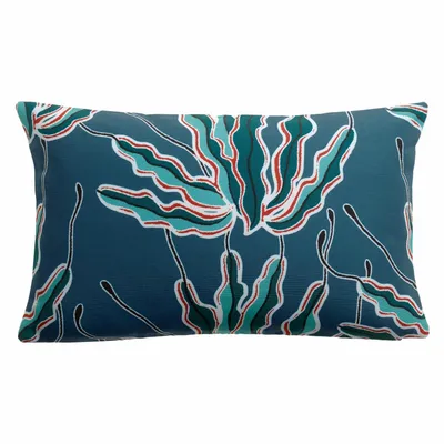 Cushions - Plain Outdoor Cushion Alga Indigo 30 X 50 - MAISON VIVARAISE - SDE VIVARAISE WINKLER