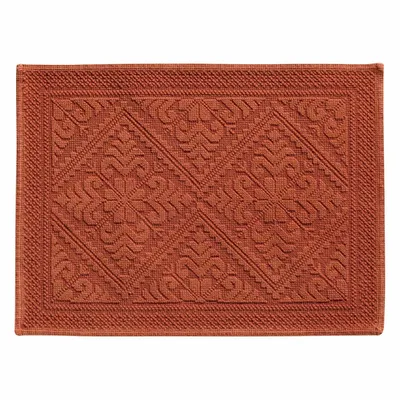 Autres linges de bain - Tapis de bain uni Enzo Sienne 54 x 64 - MAISON VIVARAISE - SDE VIVARAISE WINKLER