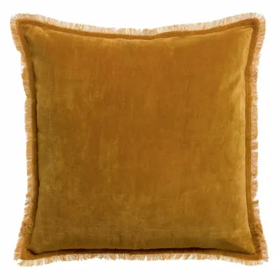 Cushions - Plain Cushion Fara Safran 45 X 45 - MAISON VIVARAISE - SDE VIVARAISE WINKLER