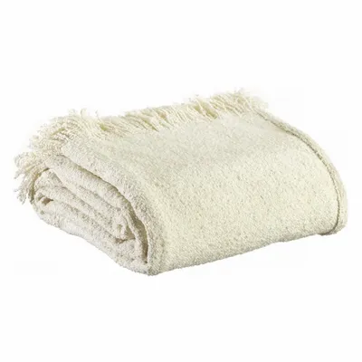 Throw blankets - Plain Jane Throw Neige 130 X 160 - MAISON VIVARAISE - SDE VIVARAISE WINKLER