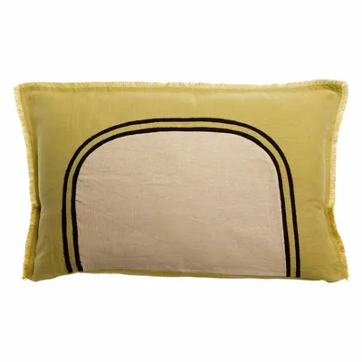 Cushions - Laly Bicolore Two-Tone Cushion Gold 40 X 65 - MAISON VIVARAISE - SDE VIVARAISE WINKLER