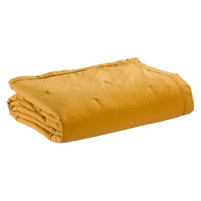 Bed linens - Tika Bed Throw Safran 180 X 260 - MAISON VIVARAISE - SDE VIVARAISE WINKLER
