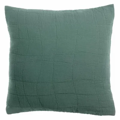 Coussins - Coussin recyclé Titou Vert de gris 45 x 45 - MAISON VIVARAISE - SDE VIVARAISE WINKLER