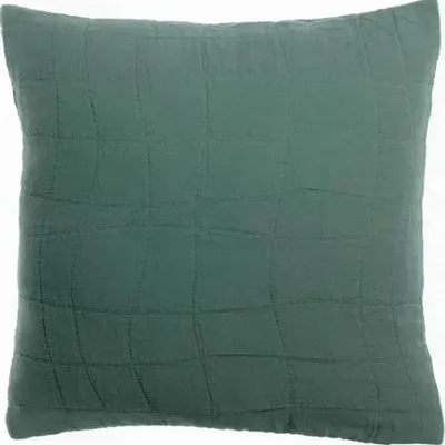 Coussins - Coussin recyclé Titou Vert de gris 45 x 45 - MAISON VIVARAISE - SDE VIVARAISE WINKLER
