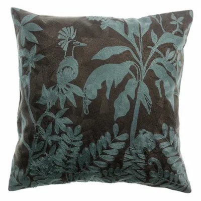 Coussins - Coussin brodé Raki Carbone 45 x 45 - MAISON VIVARAISE - SDE VIVARAISE WINKLER
