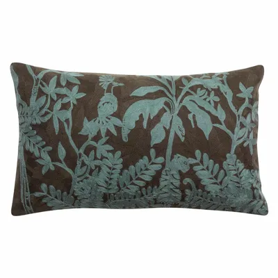 Coussins - Coussin brodé Raki Carbone 30 x 50 - MAISON VIVARAISE - SDE VIVARAISE WINKLER