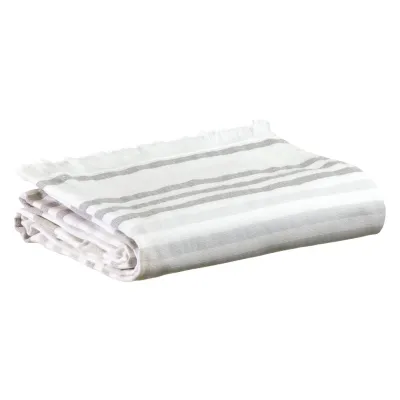 Linge de lit - Drap hammam recyclé Samoa Tonnerre 100 x 200 - MAISON VIVARAISE - SDE VIVARAISE WINKLER