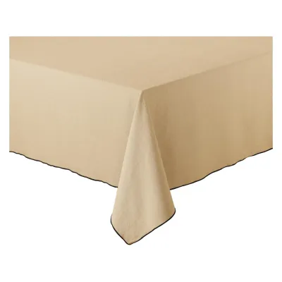 Table cloths - Grace Recycled Tablecloth Camel 140 X 140 - MAISON VIVARAISE - SDE VIVARAISE WINKLER