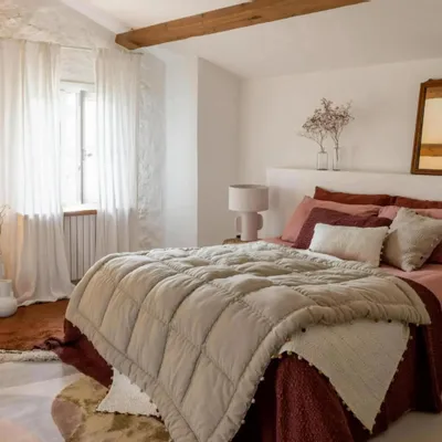 Linge de lit - Jeté Tana Tabac 240 x 260 - MAISON VIVARAISE - SDE VIVARAISE WINKLER