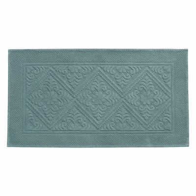 Autres linges de bain - Tapis de bain uni Enzo Vert de gris 70 x 140 - MAISON VIVARAISE - SDE VIVARAISE WINKLER