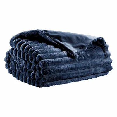Plaids - Plaid Alice Marine 130 x 160 - MAISON VIVARAISE - SDE VIVARAISE WINKLER