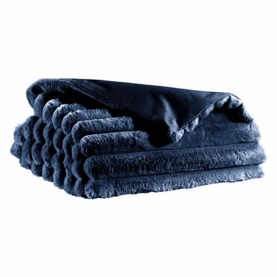 Linge de lit - Jeté de lit Alice Marine 240 x 260 - MAISON VIVARAISE - SDE VIVARAISE WINKLER