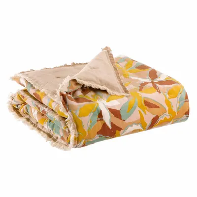 Throw blankets - Alina Printed Throw Blanket Dragée 135 X 200 - MAISON VIVARAISE - SDE VIVARAISE WINKLER