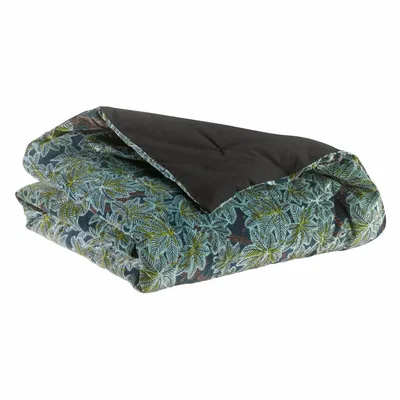 Plaids - Plaid imprimé Ariane Pétrole 135 x 200 - MAISON VIVARAISE - SDE VIVARAISE WINKLER