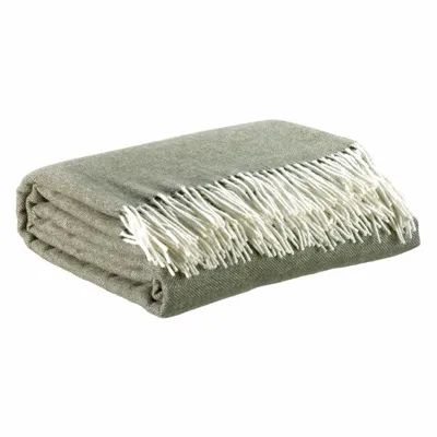 Throw blankets - Carina Throw Blanket Olive 130 X 190 - MAISON VIVARAISE - SDE VIVARAISE WINKLER