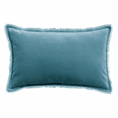 Cushions - Plain Cushion Fara Acier 40 X 65 - MAISON VIVARAISE - SDE VIVARAISE WINKLER