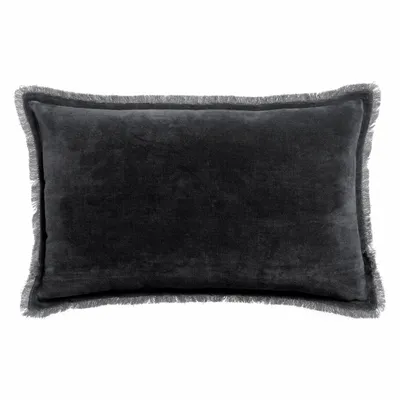Coussins - Coussin uni Fara Caviar 30 x 50 - MAISON VIVARAISE - SDE VIVARAISE WINKLER