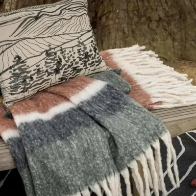 Plaids - Plaid uni recyclé Isabel Rouille 130 x 160 - MAISON VIVARAISE - SDE VIVARAISE WINKLER