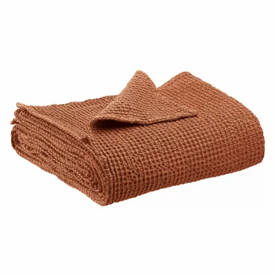 Linge de lit - Jeté recyclé Maia Cuivre 180 x 260 - MAISON VIVARAISE - SDE VIVARAISE WINKLER