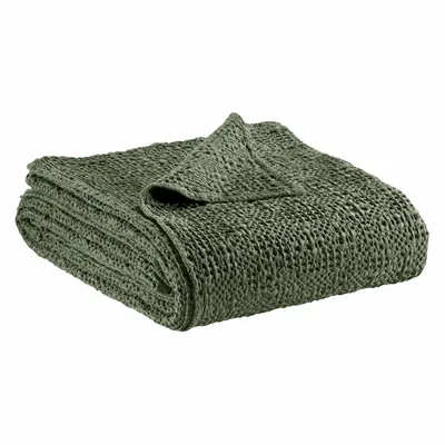 Linge de lit - Jeté Tana Olive 180 x 260 - MAISON VIVARAISE - SDE VIVARAISE WINKLER