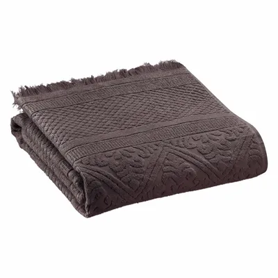 Bath towels - Zoé Bath Towel Ébène 70 X 140 - MAISON VIVARAISE - SDE VIVARAISE WINKLER