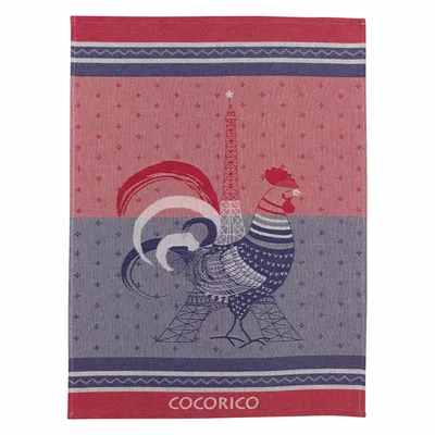 Dish towels - Jacquard Tea Towel Cocorico Multicolore 50 X 70 - MAISON VIVARAISE - SDE VIVARAISE WINKLER