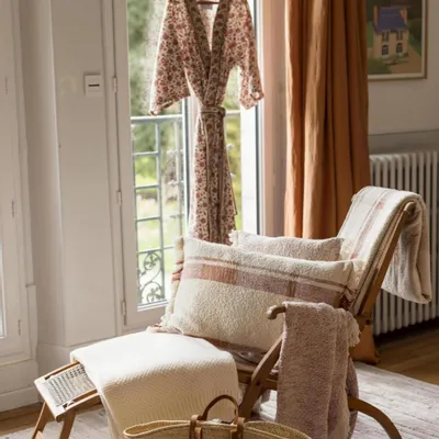 Plaids - Plaid jacquard Jane Multico sienne 130 x 160 - MAISON VIVARAISE - SDE VIVARAISE WINKLER