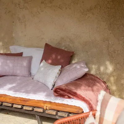 Bed linens - Cambra Throw Terracotta 240 X 260 - MAISON VIVARAISE - SDE VIVARAISE WINKLER