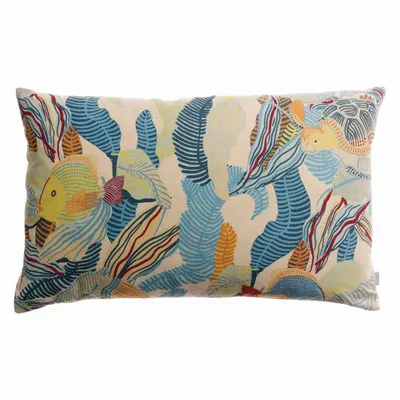 Coussins - Coussin imprimé Dori Lagon 40 x 65 - MAISON VIVARAISE - SDE VIVARAISE WINKLER