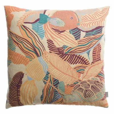 Coussins - Coussin imprimé Dori Papaye 45 x 45 - MAISON VIVARAISE - SDE VIVARAISE WINKLER