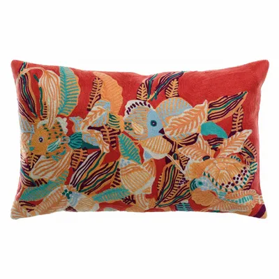 Cushions - Embroidered Cushion Dori Papaye 30 X 50 - MAISON VIVARAISE - SDE VIVARAISE WINKLER