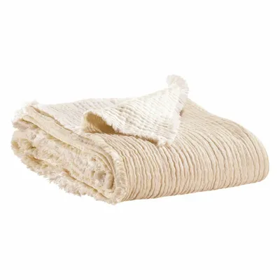 Throw blankets - Emilio Throw Blanket Lin 130 X 200 - MAISON VIVARAISE - SDE VIVARAISE WINKLER