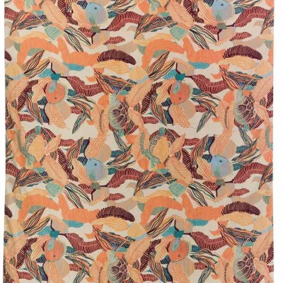 Plaids - Plaid imprimé Dori Papaye 135 x 200 - MAISON VIVARAISE - SDE VIVARAISE WINKLER