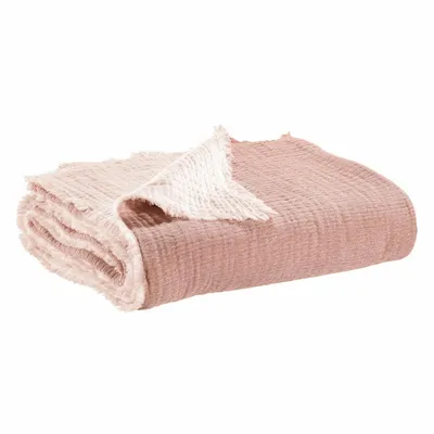 Bed linens - Emilio Throw Terracotta 240 X 260 - MAISON VIVARAISE - SDE VIVARAISE WINKLER
