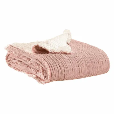 Throw blankets - Emilio Throw Blanket Terracotta 130 X 200 - MAISON VIVARAISE - SDE VIVARAISE WINKLER