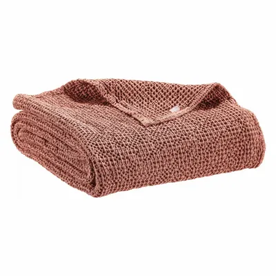 Plaids - Plaid recyclé Maia Terracotta 140 x 200 - MAISON VIVARAISE - SDE VIVARAISE WINKLER