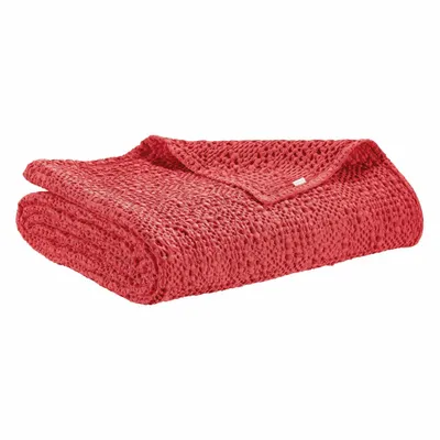 Linge de lit - Jeté de lit Tana Framboise 180 x 260 - MAISON VIVARAISE - SDE VIVARAISE WINKLER