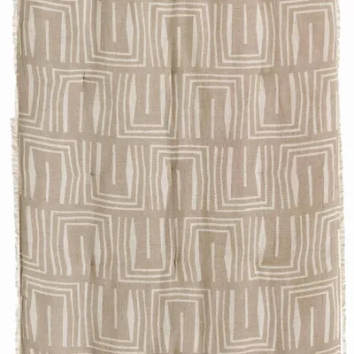 Throw blankets - Tina Printed Comforter Naturel 85 X 200 - MAISON VIVARAISE - SDE VIVARAISE WINKLER