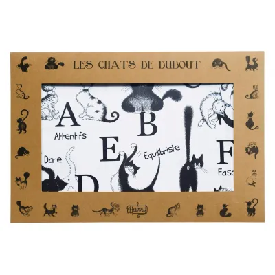 Table cloths - Set of 4 Dubout Abécédaire Placemats Noir/Blanc 30 X 45 - MAISON VIVARAISE - SDE VIVARAISE WINKLER