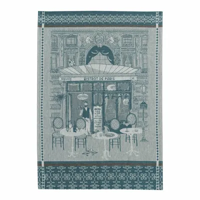 Dish towels - Bistrot Jacquard Tea Towel Bleu 50 X 70 - MAISON VIVARAISE - SDE VIVARAISE WINKLER