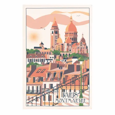 Torchons - Torchon Village Montmartre Ecru 48 x 72 - MAISON VIVARAISE - SDE VIVARAISE WINKLER