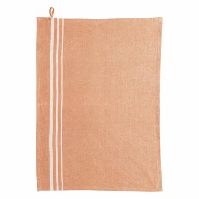 Dish towels - Rib Recycled Tea Towel Terracotta 50 X 70 - MAISON VIVARAISE - SDE VIVARAISE WINKLER
